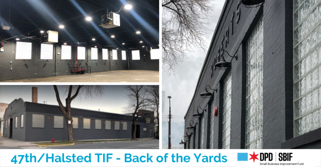 A collage of photos with the words " red tif-back of the yards ".
