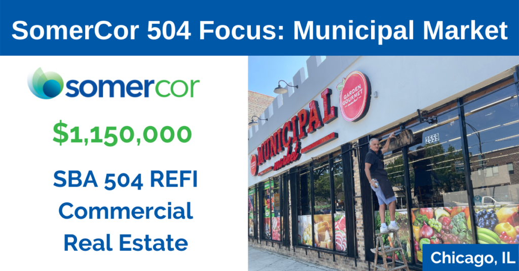 A store front with the words for 5 0 4 focus : municipalities.