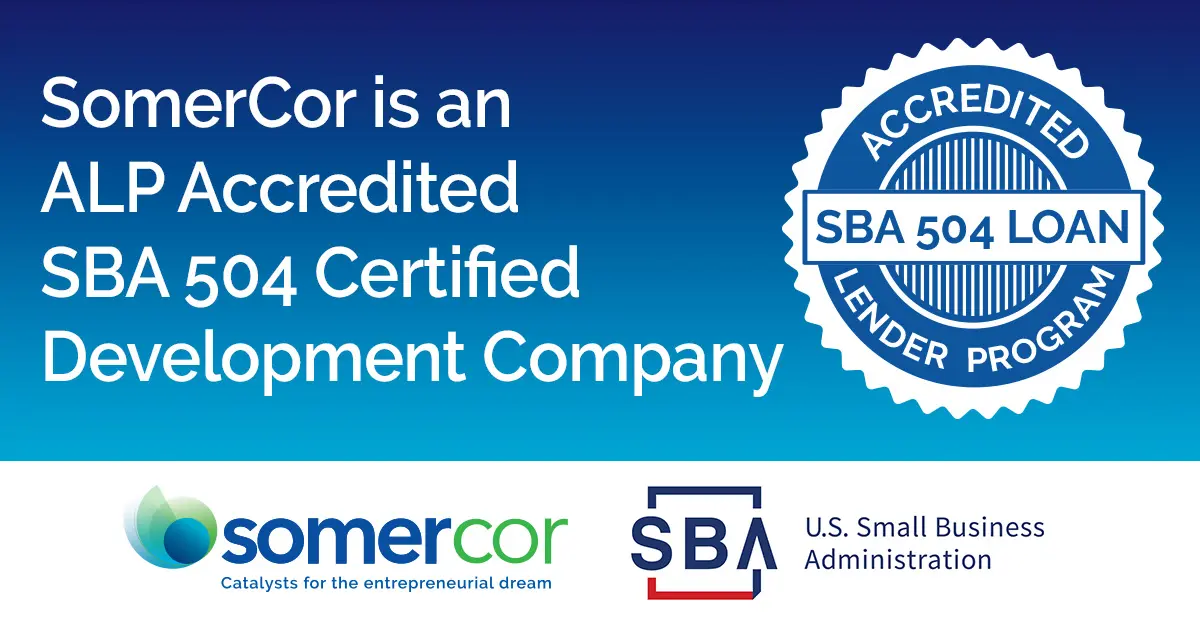 A blue seal that says, " compercor is an accredited facility certified employment company ".