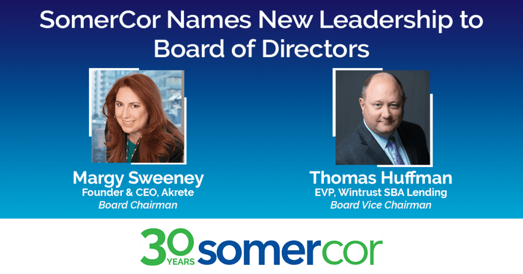 A picture of two people with the words " cor names new leaders board of directors ".