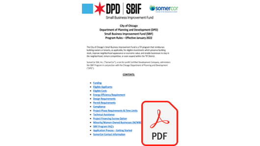 A pdf of the small business improvement fund