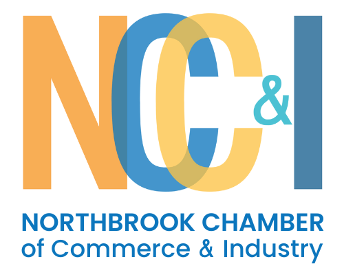 A logo for the northbrook chamber of commerce and industry.